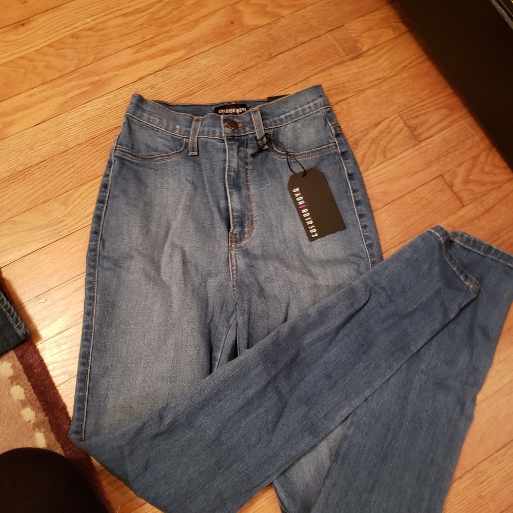 Fashion Nova light wash jeans